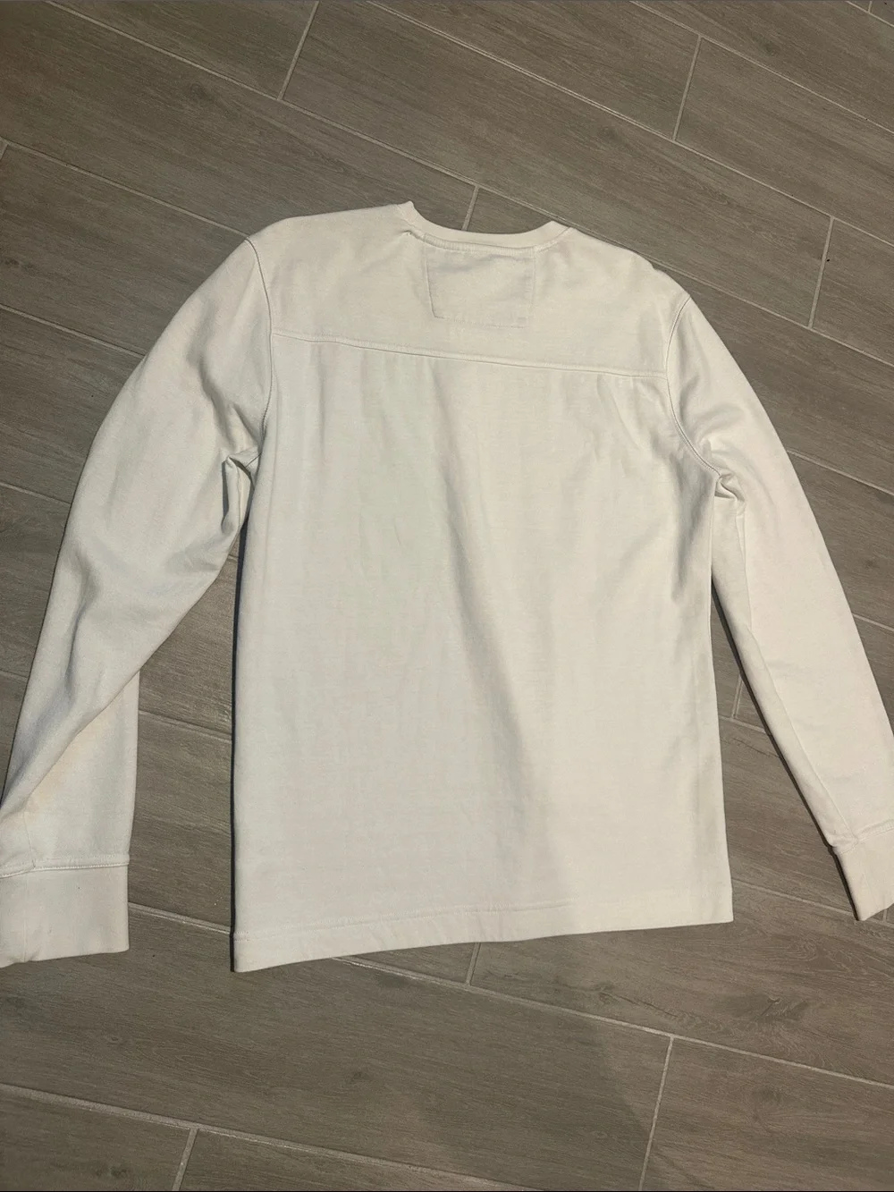 Banana Republic Men's Long-Sleeve Crewneck Shirt - White